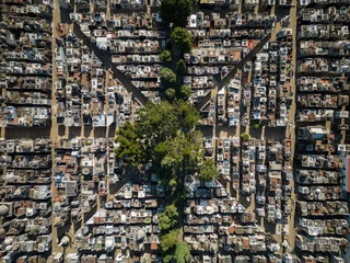 Tableaux ronds sur plexiglas Anti-reflet Buenos Aires Beautiful aerial view to Recoleta Cemetery in Buenos Aires