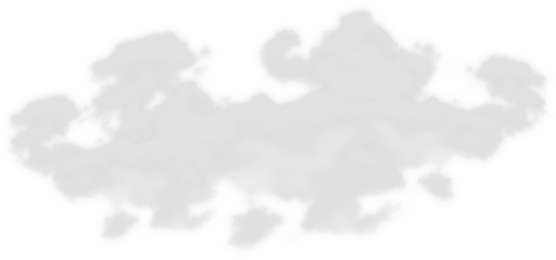fluffy white cloud element on transparent background