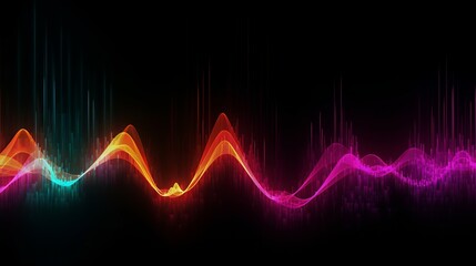 Fototapeta premium Abstraction glow neon stock, great design for any purposes. Vibrant gradient background. Poster design. Cyber space. Business concept. Light glowing effect. Icon symbol. Motion line design.