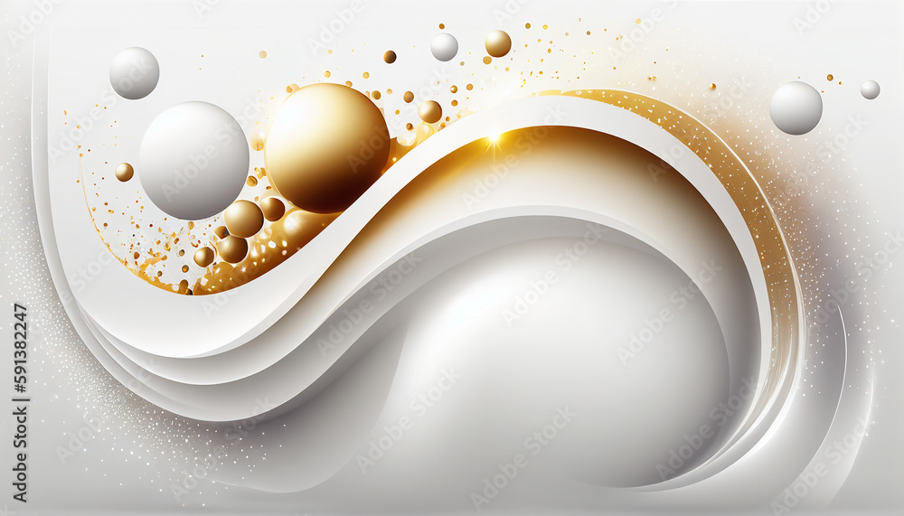 Poster white background with shimmering effect, shimmering. generative ai