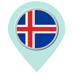 Obraz premium Iceland Location Pin