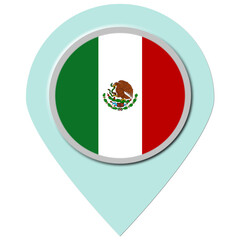 Obraz premium Mexico Location Pin