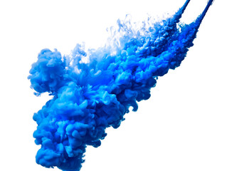 Splash of blue and white paints background