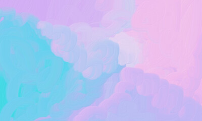 Fototapeta na wymiar Blue and pink watercolor brush cloud wallpaper. Abstract watercolor background.