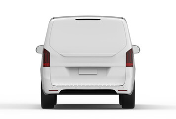 Back Van mockup template for branding and advertising presentations.