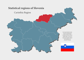 Vector map Slovenia, region Portalegre