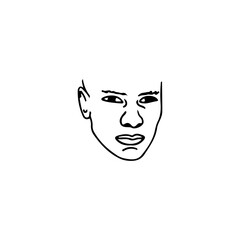 vector illustration of ugly man's face