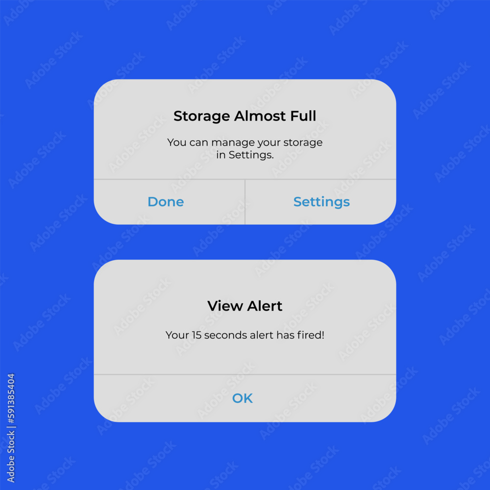 Poster iphone notification boxes template. smartphone warning or message interface. vector illustration. an