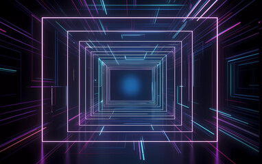 abstract background with glowing squares