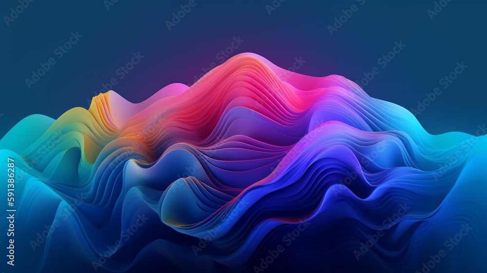 Aufkleber blend gradient bend background for digital wallpaper design. space background. vibrant gradient mesh