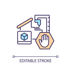 Unreliable equipment RGB color icon. Quality control. Stop manufacturing process. Machinery insecurity. Workplace safety. Isolated vector illustration. Simple filled line drawing. Editable stroke