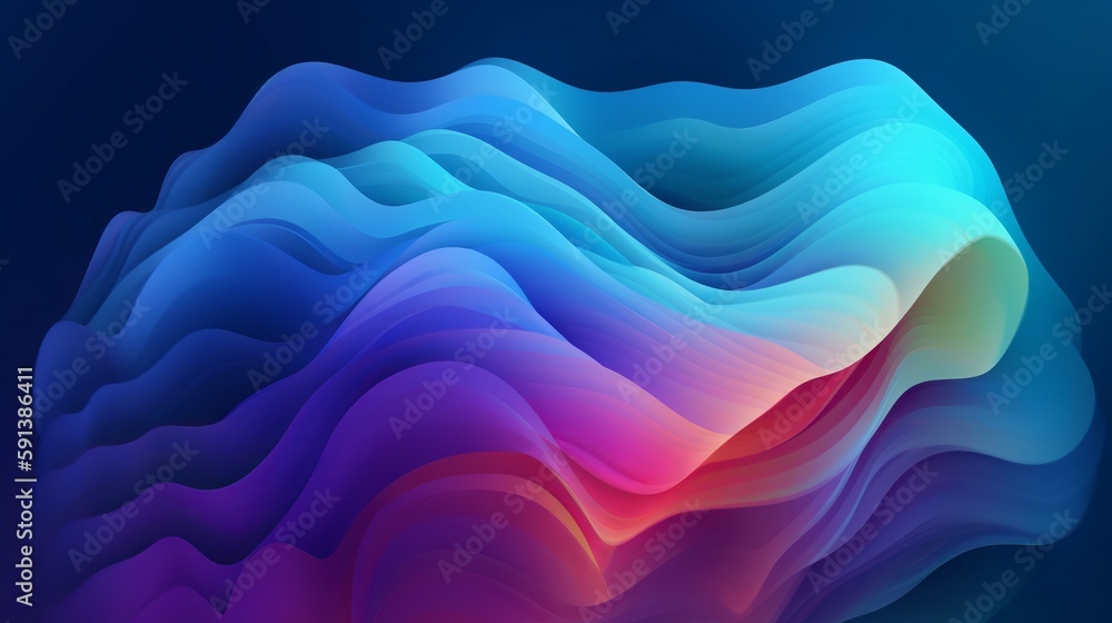 Aufkleber blend gradient bend background for digital wallpaper design. space background. vibrant gradient mesh
