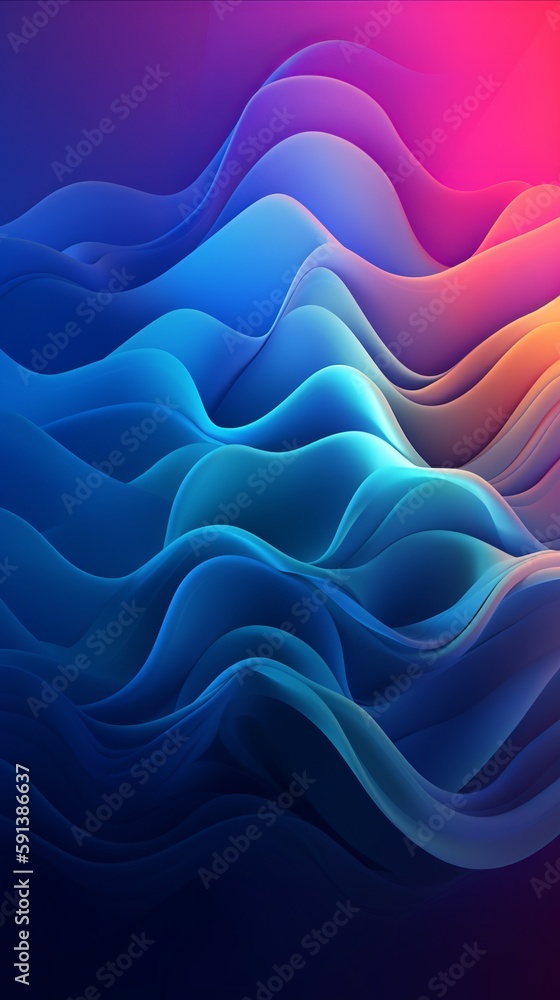 Aufkleber blend gradient bend background for digital wallpaper design. space background. vibrant gradient mesh
