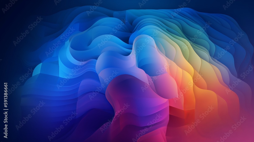 Aufkleber blend gradient bend background for digital wallpaper design. space background. vibrant gradient mesh