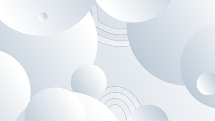 Modern white grey gray geometric shapes 3d abstract technology background. Vector abstract graphic design banner pattern presentation background web template.