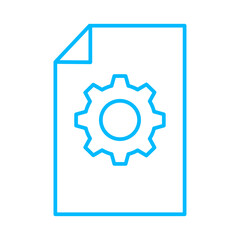 Project Office and Business Icons with blue outline style. project, business, outline, management, symbol, plan, concept. Vector Illustration