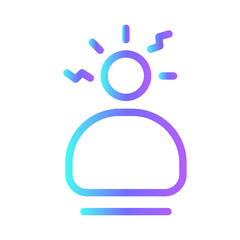 Brainstorming office and business Icons with purple blue outline style. business, symbol, brainstorm, idea, teamwork, line, success. Vector Illustration