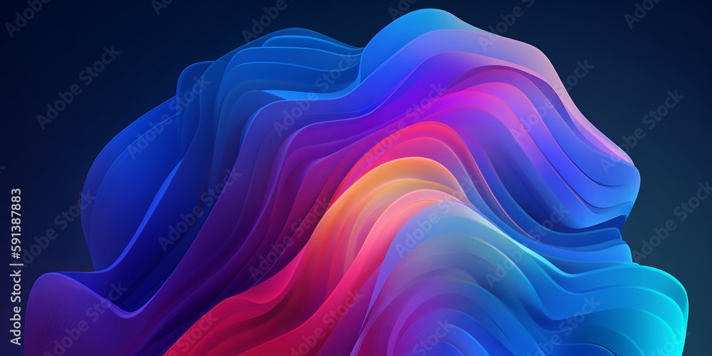 Aufkleber blend gradient bend background for digital wallpaper design. space background. vibrant gradient mesh