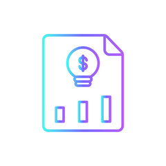 Business idea Office and Business Icons with purple blue outline style. idea, business, symbol, sign, outline, line, technology. Vector Illustration