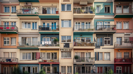 une façade d'immeuble - IA Generative	