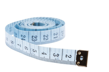 tailor's tape measure rolled up on a transparent background	