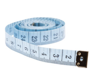 tailor's tape measure rolled up on a transparent background	