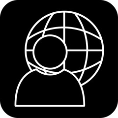 Global business office and business icons with black filled outline style. time, world, handshake, internet, management, flat, outline. Vector Illustration