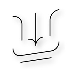 Input office and business Icons with black outline style. input, symbol, sign, concept, arrow, business, design. Vector Illustration