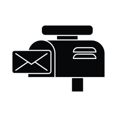 Mail box icon design, letter and post, mailbox sign, isolated on white background. vector illustration