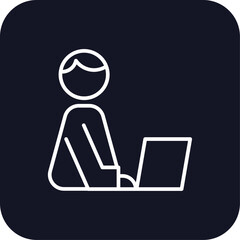 Worker office and business icons with black filled outline style. business, outline, people, work, sign, engineer, manager. Vector Illustration