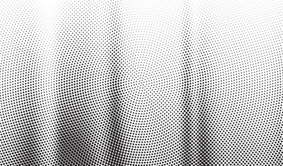 Halftone vector background. Monochrome halftone pattern. Abstract geometric dots background. Pop Art comic gradient black white texture. Design for presentation banner, poster, flyer, business card.