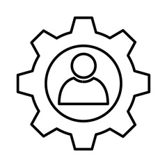 Manager finance icons with black outline style. manager, person, people, partnership, sign, organization, human. Vector Illustration