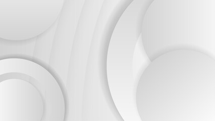 Geometric white grey gray shapes abstract modern technology background design. Vector abstract graphic presentation design banner pattern wallpaper background web template.