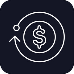 Income finance icons with black filled outline style. wealth, dollar, loan, sign, line, profit, outline. Vector Illustration