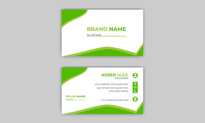 Naklejka premium Illustrator Simple Business Card Layout ,creative modern presentation card.