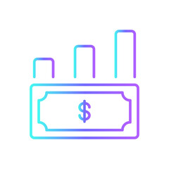 Finance finance icons with purple blue outline style. check, commerce, contract, credit, economy, exchange, financial. Vector Illustration