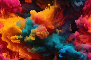 Fototapeta premium Colorful Exploding Clouds of Color Underwater Oil Colors Seamless Repeating Repeatable Texture Pattern Tiled Tessellation Background Image 