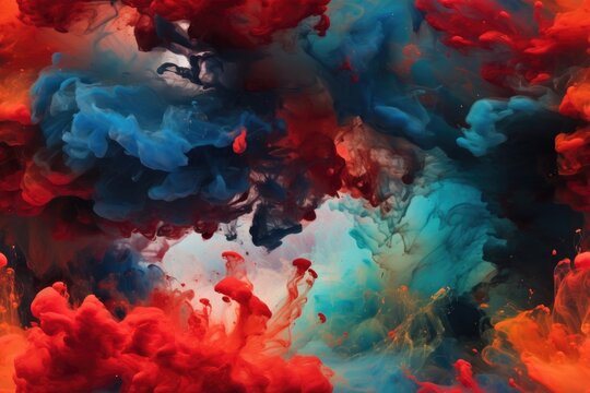 Colorful Exploding Clouds of Color Underwater Oil Colors Seamless Repeating Repeatable Texture Pattern Tiled Tessellation Background Image © DigitalFury