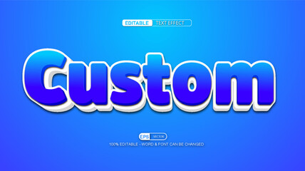 Custom  3d Editable Text Effect Vector Template 