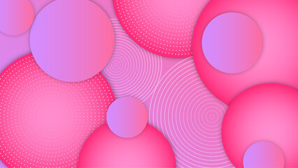 Abstract pink geometric shapes vector technology background, for design brochure, website, flyer. Geometric 3d shapes wallpaper for poster, certificate, presentation, landing page
