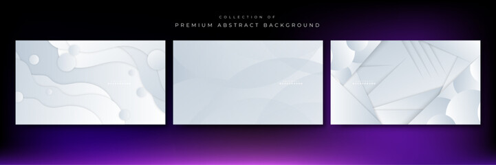 Modern white grey gray abstract presentation background with stripes lines