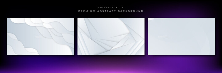 Geometric white grey gray shapes abstract modern technology background design. Vector abstract graphic presentation design banner pattern wallpaper background web template.