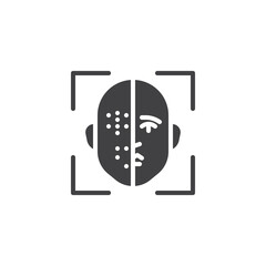 Face authentication vector icon