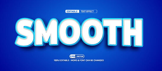 Smooth 3d editable text effect vector template 