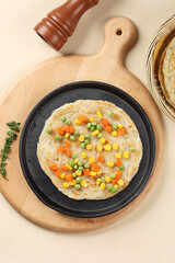 shredded pancake or Hand pancake of taiwan food(Hand cake),Nutritious breakfast,Chinese food,traditional street food