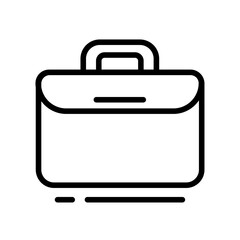 Case business people icons with black outline style. portfolio, suitcase, modern, thin, accessory, brief, luggage. Vector Illustration