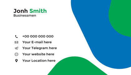 Business card design, Clean professional business card template, visiting card, abstract business card template color.