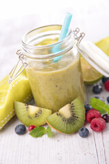 fresh green fruit smoothie