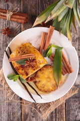 roasted pineapple and vanilla