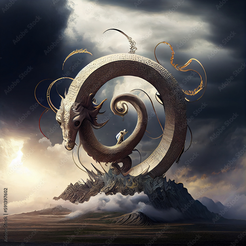 Poster the zodiac sign gemini of is in a fiery environment, fire and energy. generative ai technology.